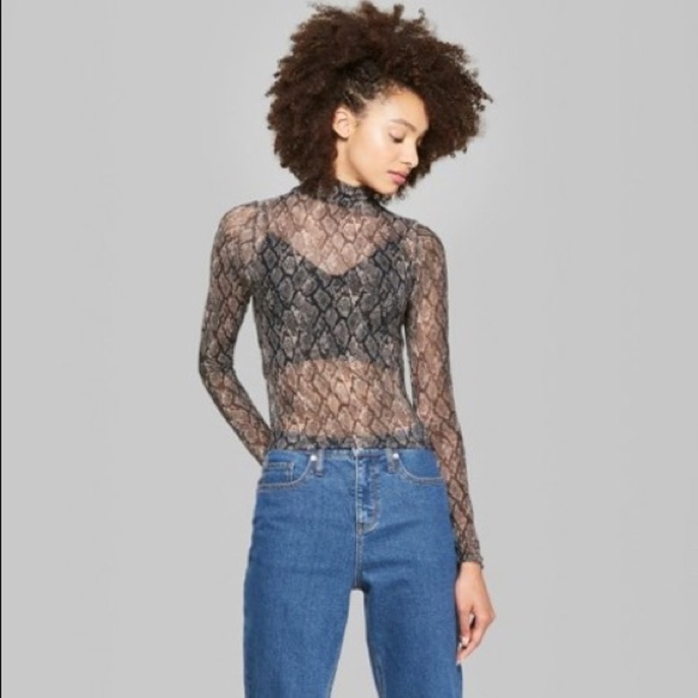 Wild Fable Snake Print Top/ Size M